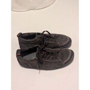 Muk Luks Mens Size 9 Brown Cow Leather Suede Walking Lace Up Moc Style Shoes